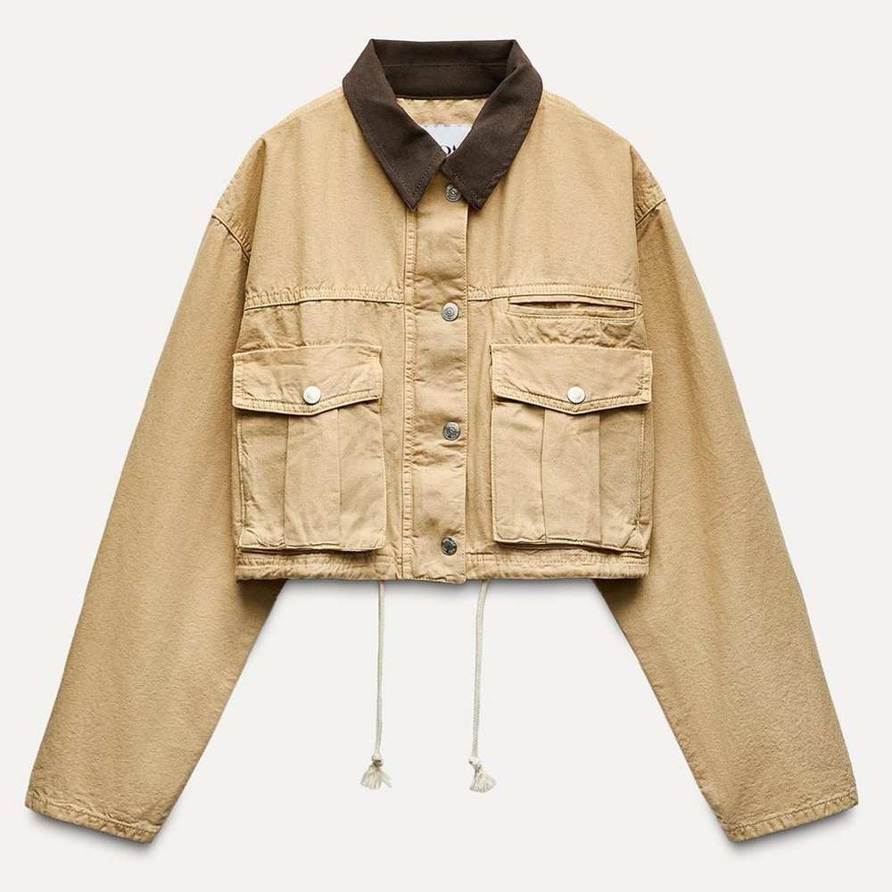 Zara cropped workwear jacket
